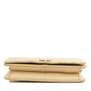 Chanel Mini Classic Beige Quilted Lambskin Full Flap Wallet On Chain WOC With 24K Gold-Plated Hardware