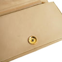 Chanel Mini Classic Beige Quilted Lambskin Full Flap Wallet On Chain WOC With 24K Gold-Plated Hardware