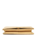 Chanel Mini Classic Biege Quilted Lambskin Full Flap Wallet On Chain WOC With 24K Gold-Plated Hardware