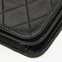 Chanel Mini Classic Black Quilted Lambskin Full Flap Wallet On Chain WOC With 24K Gold-Plated Hardware
