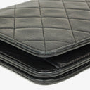 Chanel Mini Classic Black Quilted Lambskin Full Flap Wallet On Chain WOC With 24K Gold-Plated Hardware