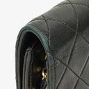 Chanel Mini Classic Black Quilted Lambskin Full Flap Wallet On Chain WOC With 24K Gold-Plated Hardware