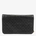 Chanel Mini Classic Black Quilted Lambskin Full Flap Wallet On Chain WOC With 24K Gold-Plated Hardware