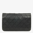 Chanel Mini Classic Black Quilted Lambskin Full Flap Wallet On Chain WOC With 24K Gold-Plated Hardware
