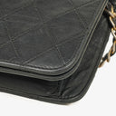 Chanel Mini Classic Black Quilted Lambskin Full Flap Wallet On Chain WOC With 24K Gold-Plated Hardware