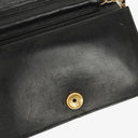 Chanel Mini Classic Black Quilted Lambskin Full Flap Wallet On Chain WOC With 24K Gold-Plated Hardware