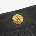 Chanel Mini Classic Black Quilted Lambskin Full Flap Wallet On Chain WOC With 24K Gold-Plated Hardware