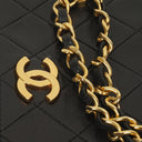 Chanel Mini Classic Black Quilted Lambskin Leather Full Flap Wallet On Chain WOC With 24K Gold-Plated Hardware