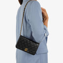 Chanel Mini Classic Black Quilted Lambskin Leather Full Flap Wallet On Chain WOC With 24K Gold-Plated Hardware