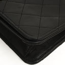 Chanel Vintage Mini Classic Black Quilted Lambskin Leather Full Flap Wallet On Chain WOC With 24K Gold-Plated Hardware