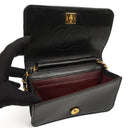 Chanel Vintage Mini Classic Black Quilted Lambskin Leather Full Flap Wallet On Chain WOC With 24K Gold-Plated Hardware