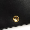 Chanel Vintage Mini Classic Black Quilted Lambskin Leather Full Flap Wallet On Chain WOC With 24K Gold-Plated Hardware