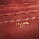 Chanel Mini Classic Burgundy Quilted Suede Full Flap Wallet On Chain WOC With Gold-Tone Hardware