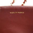 Chanel Mini Classic Burgundy Quilted Suede Full Flap Wallet On Chain WOC With Gold-Tone Hardware
