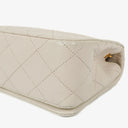 Chanel Mini Classic White Quilted Lambskin Full Flap Wallet On Chain WOC With 24K Gold-Plated Hardware