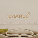 Chanel Mini Classic White Quilted Lambskin Full Flap Wallet On Chain WOC With 24K Gold-Plated Hardware