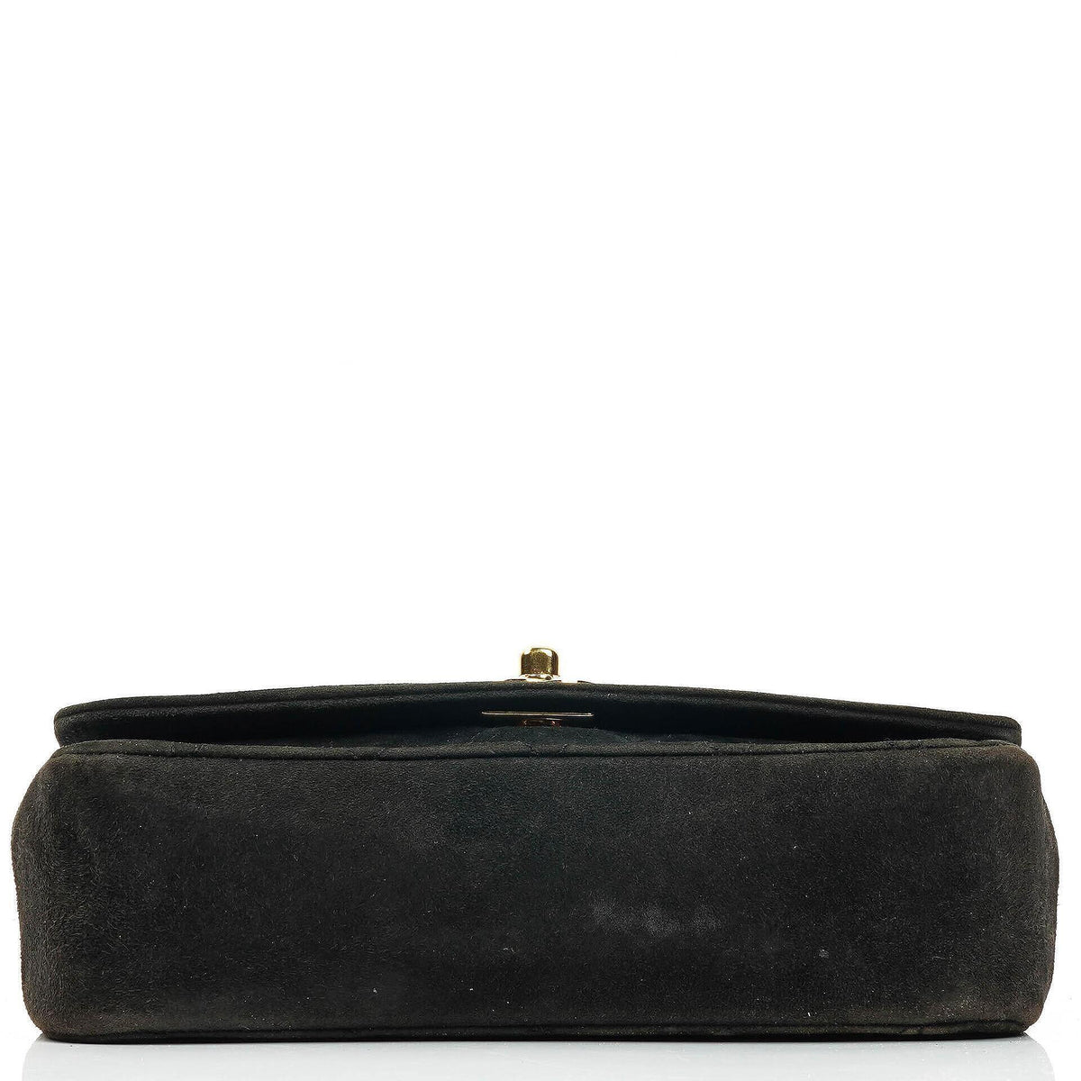Chanel Mini Diana Bijoux Chain Black Quilted Suede Vintage Flap Bag with 24K Gold-Plated Hardware (1989–1991)