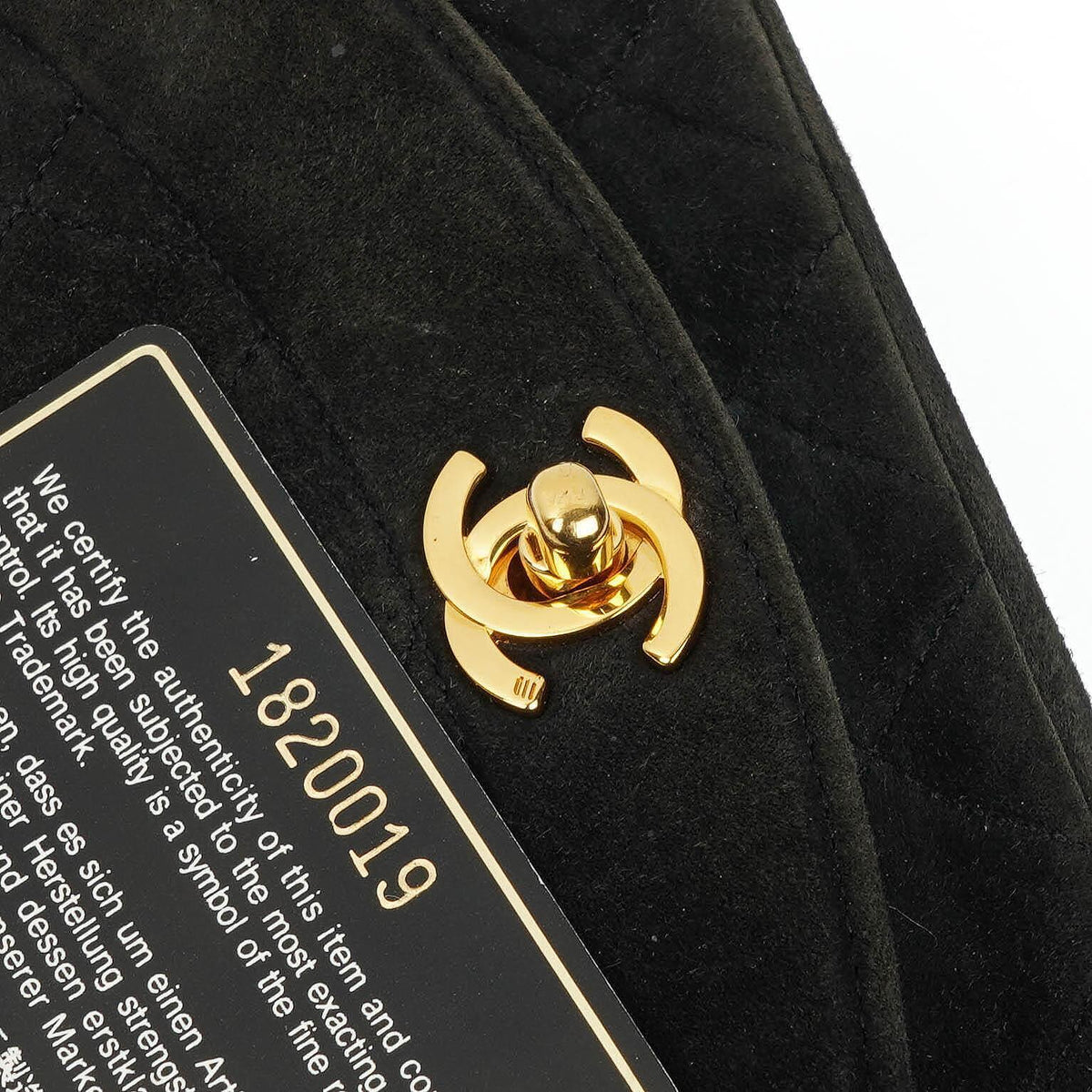 Chanel Mini Diana Bijoux Chain Black Quilted Suede Vintage Flap Bag with 24K Gold-Plated Hardware (1989–1991)