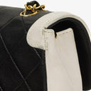 Chanel Mini Diana Flap Bag Black And White Quilted Lambskin 24K Gold-Plated Hardware