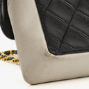 Chanel Mini Diana Flap Bag Black And White Quilted Lambskin 24K Gold-Plated Hardware