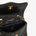 Chanel Mini Diana Flap Bag Black And White Quilted Lambskin 24K Gold-Plated Hardware