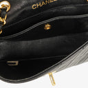 Chanel Mini Diana Flap Bag Black And White Quilted Lambskin 24K Gold-Plated Hardware