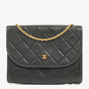 Chanel Mini Flap Bag Black Quilted Lambskin With 24K Gold-Plated Hardware