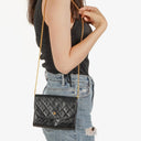 Chanel Mini Flap Bag Black Quilted Lambskin With 24K Gold-Plated Hardware