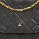 Chanel Mini Flap Bag Black Quilted Lambskin With 24K Gold-Plated Hardware