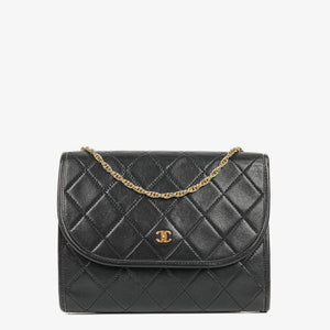 Chanel Mini Flap Bag Black Quilted Lambskin With 24K Gold-Plated Hardware