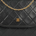 Chanel Mini Flap Bag Black Quilted Lambskin With 24K Gold-Plated Hardware