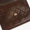 Chanel Mini Flap Bag Brown Quilted Lambskin With 24K Gold-Plated Hardware