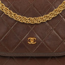Chanel Mini Flap Bag Brown Quilted Lambskin With 24K Gold-Plated Hardware