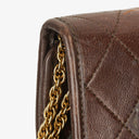 Chanel Mini Flap Bag Brown Quilted Lambskin With 24K Gold-Plated Hardware