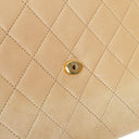 Chanel Mini Flap Bag in Beige Quilted Lambskin with 24k Gold Plated Hardware
