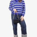 Chanel Mini Flap Navy Jersey With 24K Gold-Plated Hardware