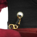 Chanel Mini Full Flap Black Quilted Jersey And Lambskin Vintage Bag With 24K Gold-Plated Hardware
