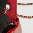 Chanel Mini Quilted Patent Leather East West Chocolate Bar Bag