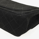 Chanel Mini Quilted Square Jersey Black Flap Bag With 24K Gold-Plated Hardware