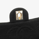 Chanel Mini Quilted Square Jersey Black Flap Bag With 24K Gold-Plated Hardware