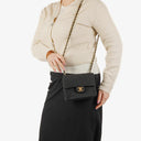 Chanel Mini Quilted Square Jersey Black Flap Bag With 24K Gold-Plated Hardware