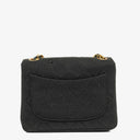 Chanel Mini Quilted Square Jersey Black Flap Bag With 24K Gold-Plated Hardware
