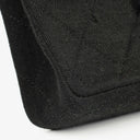 Chanel Mini Quilted Square Jersey Black Flap Bag With 24K Gold-Plated Hardware