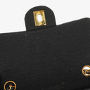 Chanel Mini Quilted Square Jersey Black Flap Bag With 24K Gold-Plated Hardware