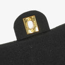 Chanel Mini Quilted Square Jersey Black Flap Bag With 24K Gold-Plated Hardware
