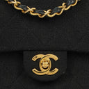 Chanel Mini Quilted Square Jersey Black Flap Bag With 24K Gold-Plated Hardware