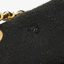 Chanel Mini Quilted Square Jersey Black Flap Bag With 24K Gold-Plated Hardware