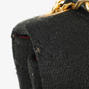Chanel Mini Quilted Square Jersey Black Flap Bag With 24K Gold-Plated Hardware
