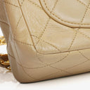Chanel Mini Quilted Square Leather Beige Flap Bag With 24K Gold-Plated Hardware