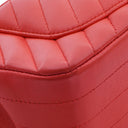 Chanel Mini Rectangular Classic Single Flap Bag Coral Chevron Quilted Lambskin With Gold-Tone Hardware